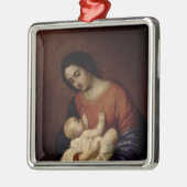 Maagd en kind, 1658 metalen ornament (Links)