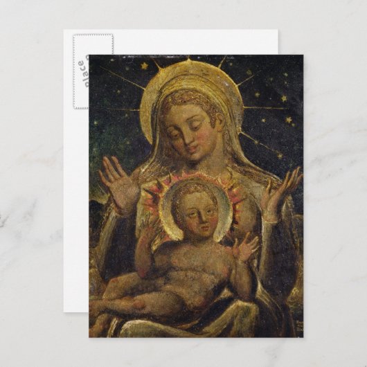 Maagd en kind, 1825 (tempera op paneel) briefkaart (Voorkant / Achterkant)