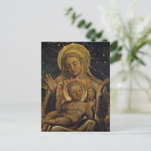 Maagd en kind, 1825 (tempera op paneel) briefkaart (Staand voorkant)