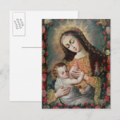 Maagd en kind 2 briefkaart (Voorkant / Achterkant)