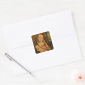 Maagd en kind 2 vierkante sticker (Envelop)