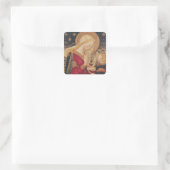 Maagd en kind 2 vierkante sticker (Tas)
