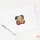 Maagd en kind 2 vierkante sticker (Envelop)