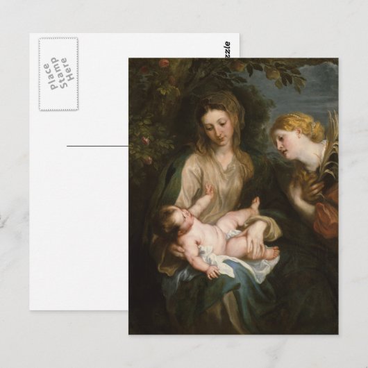 Maagd en kind - Anthony Van Dyck Briefkaart (Voorkant / Achterkant)