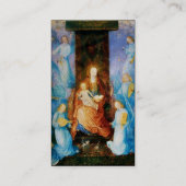 MAAGD EN KIND ,BLAUWE MUZIKALE ENGELEN Zwart Papie Visitekaartje (Achterkant)