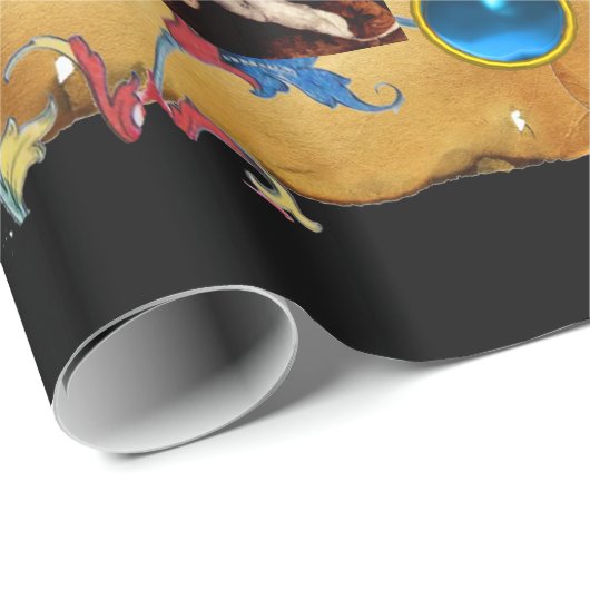 MAAGD EN KIND, BLOEMIG KERSTPERKAMENT CADEAUPAPIER (Rol Hoek)