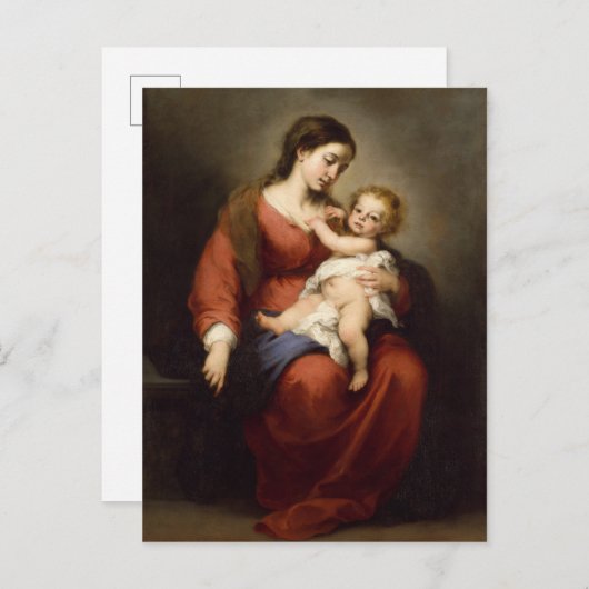 Maagd en kind briefkaart (Voorkant / Achterkant)