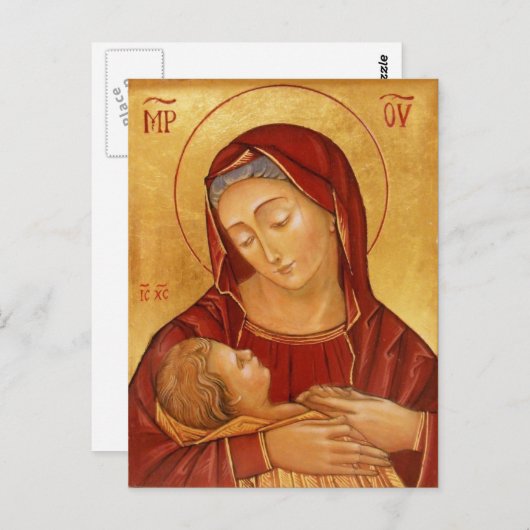 maagd en kind briefkaart (Voorkant / Achterkant)