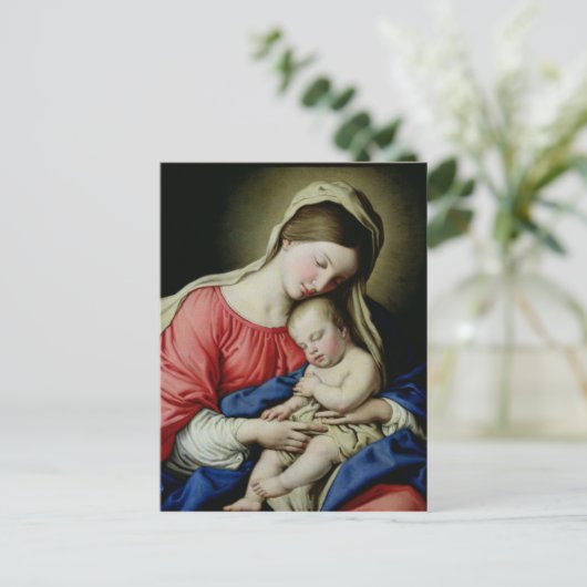 Maagd en kind briefkaart (Staand voorkant)