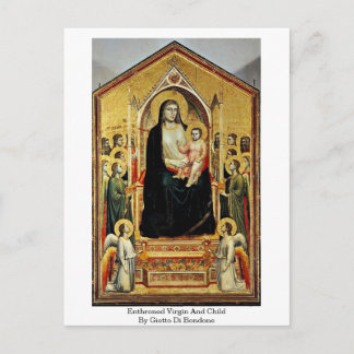 Maagd en kind door Giotto di Bondone Briefkaart
