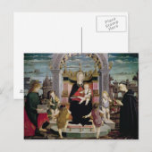 Maagd en kind Enthroned Briefkaart (Voorkant / Achterkant)