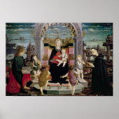 Maagd en kind Enthroned Poster (Voorkant)