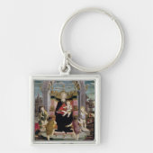 Maagd en kind Enthroned Sleutelhanger (Voorkant)