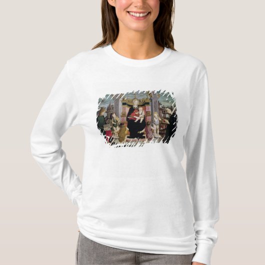 Maagd en kind Enthroned T-shirt (Voorkant)