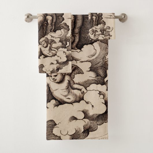 Maagd en Kind in de Wolken Bad Handdoek (Insitu)