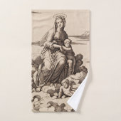 Maagd en Kind in de Wolken Bad Handdoek (Handdoek)