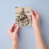 Maagd en kind in de wolken flyer (Hand)