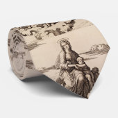 Maagd en kind in de wolken stropdas (Opgerold)