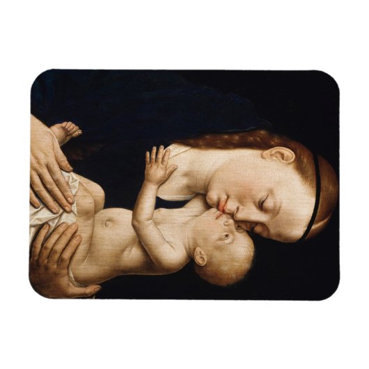 Maagd en kind - kerstfeestdag magneet (Horizontaal)