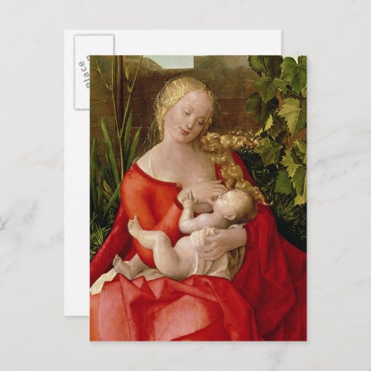 Maagd en kind 'Madonna met de Iris', 1508 Briefkaart (Voorkant / Achterkant)