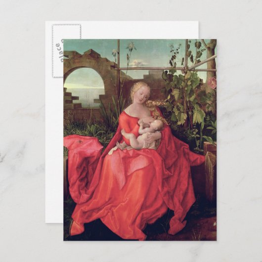 Maagd en kind 'Madonna met de Iris', 1508 Briefkaart (Voorkant / Achterkant)