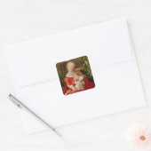 Maagd en kind 'Madonna met de Iris', 1508 Vierkante Sticker (Envelop)