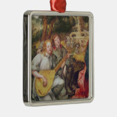 Maagd en kind met Angels Metalen Ornament (Rechts)