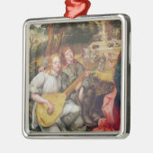 Maagd en kind met Angels Metalen Ornament (Links)