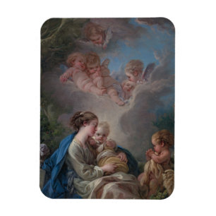 Maagd en kind met de heilige John de Baptist Magneet