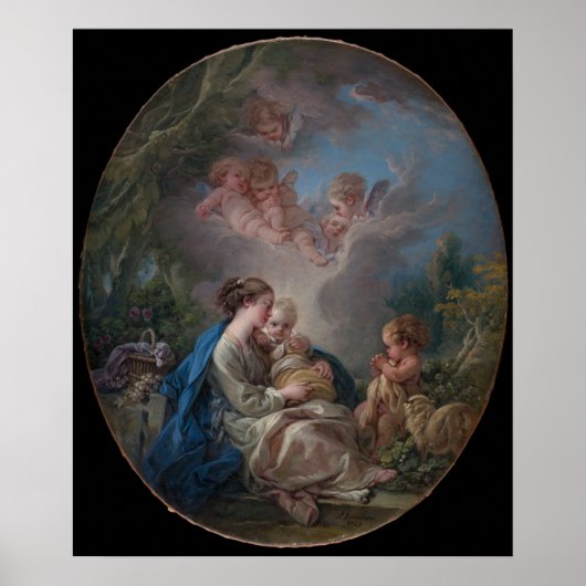 Maagd en kind met de heilige John de Baptist Poster (Voorkant)