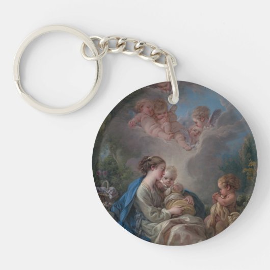 Maagd en kind met de heilige John de Baptist Sleutelhanger (Voorkant)