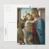 Maagd en kind met een engel, Sandro Botticelli Briefkaart (Voorkant / Achterkant)