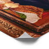 Maagd en kind met engel-musici en heiligen poster (Hoek)