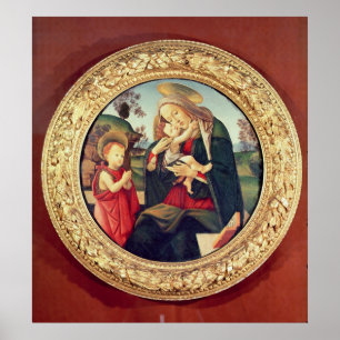 Maagd en kind met John de Baptist Poster