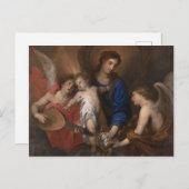 Maagd en kind met muziek die Angels maken Briefkaart (Voorkant / Achterkant)