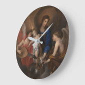 Maagd en kind met muziek die Angels maken Grote Klok (Hoek)