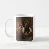 Maagd en kind met muziek die Angels maken Koffiemok (Links)