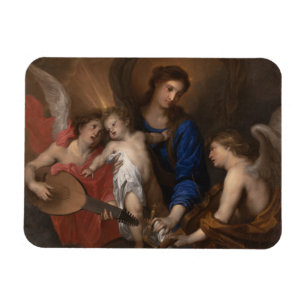 Maagd en kind met muziek die Angels maken Magneet