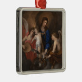Maagd en kind met muziek die Angels maken Metalen Ornament (Rechts)