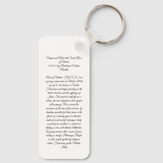 Maagd en Kind met Sint-Roos Sleutelhanger (Achterkant)