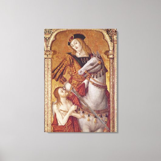Maagd en kind met SS. Gregory en Martin Canvas Afdruk (Voorkant)