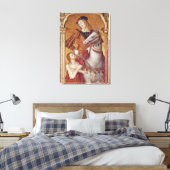 Maagd en kind met SS. Gregory en Martin Canvas Afdruk (Insitu (Slaapkamer))