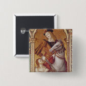 Maagd en kind met SS. Gregory en Martin Vierkante Button 5,1 Cm (Voorkant /achterkant)