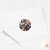 Maagd en kind met St. Anne sketch Ronde Sticker (Envelop)