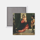 Maagd en kind met St. Anthony van Padua Magneet (Voorkant / Achterkant)