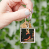 Maagd en kind met St. Anthony van Padua Sleutelhanger (Hand)