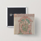 Maagd en kind met St. Gregory de Grote Vierkante Button 5,1 Cm (Voorkant /achterkant)