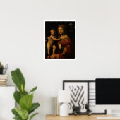 Maagd en kind (olie op het paneel) poster (Thuiskantoor)