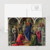 Maagd en kind omringd door Angels Briefkaart (Voorkant / Achterkant)