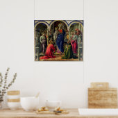 Maagd en kind omringd door Angels Poster (Keuken)